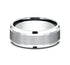 Benchmark Men's Wedding Bands 10 Men's Wedding Band, 8MM 14K White Gold and Grey Tantalum