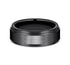 Benchmark Men's Wedding Bands 10 Men's Wedding Band, 8MM Black Titanium, Comfort Fit