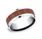 Benchmark Men's Wedding Bands 10 Men's Wedding Band. 8MM Cobalt Chrome with Rose Wood Inlay