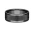 Benchmark Men's Wedding Bands 10 Men's Wedding Band, 8MM Darkened Tantalum Wire-Brushed Center