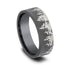 Benchmark Men's Wedding Bands 10 Men's Wedding Band, 8MM Darkened Tantalum with Treeline Pattern