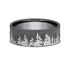 Benchmark Men's Wedding Bands 10 Men's Wedding Band, 8MM Darkened Tantalum with Treeline Pattern