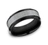 Benchmark Men's Wedding Bands 10 Men's Wedding Band, 8MM Grey Tantalum and Black Titanium