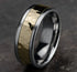 Benchmark Men's Wedding Bands 10 Men's Wedding Band, 8MM Hammered Two Toned