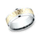 Benchmark Men's Wedding Bands 10 Men's Wedding Band, 8MM Hammered Two Toned