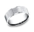 Benchmark Men's Wedding Bands 10 Men's Wedding Band, 8MM Satin Finish White Cobalt