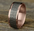 Benchmark Men's Wedding Bands 10 Men's Wedding Band, 9MM Textured Tantalum with 14K Rose Gold
