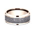Benchmark Men's Wedding Bands 10 Men's Wedding Band, 9MM Textured Tantalum with 14K Rose Gold