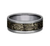Benchmark Men's Wedding Bands 10 Men's Wedding Band, Grey Tantalum and Bronze Vintage Script Pattern