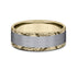 Benchmark Men's Wedding Bands 10 Men's Wedding Band, Satin Tantalum with Marbled 14K Yellow Gold