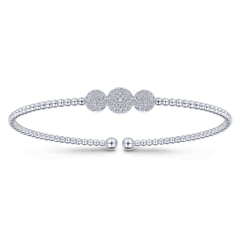 Gabriel & Co. Bracelets White Gold Diamond Flexible Bangle Bracelet