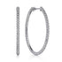 Gabriel & Co. Earrings 925 Sterling Silver Beaded Large Oval Hoop Earrings