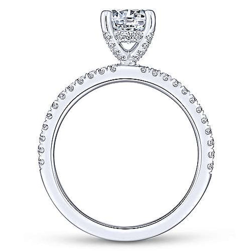 Mounting Only, 14K White Gold Diamond Engagement Ring