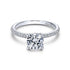 Mounting Only, 14K White Gold Diamond Engagement Ring