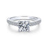 Gabriel & Co. Engagement Rings 6.5 14K White Gold Round Diamond Engagement Ring