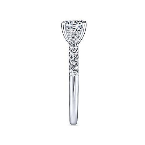 Gabriel & Co. Engagement Rings 6.5 14K White Gold Round Diamond Engagement Ring