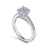 Gabriel & Co. Engagement Rings 6.5 14K White Gold Round Diamond Engagement Ring