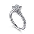 Gabriel & Co. Engagement Rings 6.5 14K White Gold Round Diamond Engagement Ring