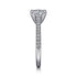 Gabriel & Co. Engagement Rings 6.5 14K White Gold Round Diamond Engagement Ring