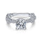 Gabriel & Co. Engagement Rings 6.5 14K White Gold Twisted Round Diamond Engagement Ring