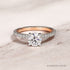 Gabriel & Co. Engagement Rings 6.5 Mounting Only, 14K White-Rose Gold Round Diamond Engagement Ring