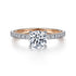 Gabriel & Co. Engagement Rings 6.5 Mounting Only, 14K White-Rose Gold Round Diamond Engagement Ring