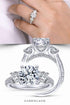 Gabriel & Co. Engagement Rings Mounting Only, 18K White Gold Round 3 Stone Diamond Engagement Ring