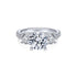 Gabriel & Co. Engagement Rings Mounting Only, 18K White Gold Round 3 Stone Diamond Engagement Ring