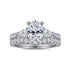 Gabriel & Co. Engagement Rings Mounting Only, White Gold Oval Three Stone Diamond Engagement Ring
