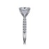 Gabriel & Co. Engagement Rings Mounting Only, White Gold Oval Three Stone Diamond Engagement Ring