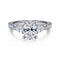 Gabriel & Co. Engagement Rings Mounting Only, White Gold Oval Three Stone Diamond Engagement Ring