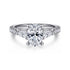 Gabriel & Co. Engagement Rings Mounting Only, White Gold Oval Three Stone Diamond Engagement Ring
