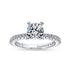 Mounting Only, Thin Diamond Band Engagement Ring