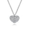 Gabriel & Co. Necklaces 14K White Gold Pave Diamond Encrusted Heart Necklace