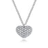 Gabriel & Co. Necklaces 14K White Gold Pave Diamond Encrusted Heart Necklace