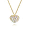 Gabriel & Co. Necklaces 14K Yellow Gold Pave Diamond Encrusted Heart Necklace