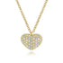 Gabriel & Co. Necklaces 14K Yellow Gold Pave Diamond Encrusted Heart Necklace