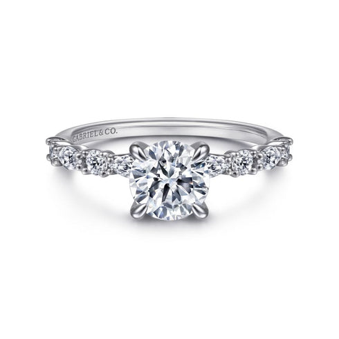 Gabriel & Co. Special Order Engagement Rings Mounting Only, 14K White Gold Diamond Engagement Ring