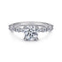 Gabriel & Co. Special Order Engagement Rings Mounting Only, 14K White Gold Diamond Engagement Ring