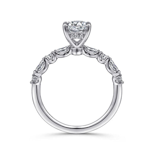 Gabriel & Co. Special Order Engagement Rings Mounting Only, 14K White Gold Diamond Engagement Ring
