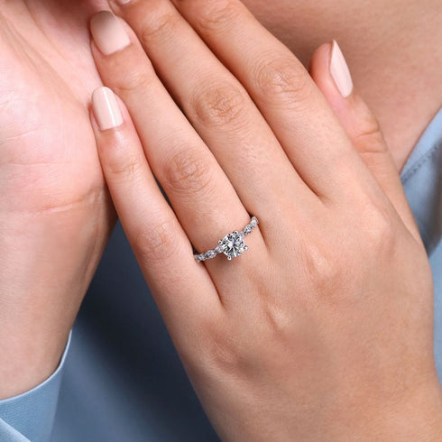 Gabriel & Co. Special Order Engagement Rings Mounting Only, 14K White Gold Diamond Engagement Ring