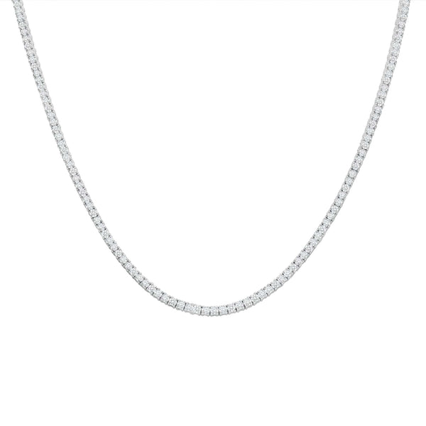 Rising Star Diamonds Necklaces 14K White Gold Diamond Tennis Necklace