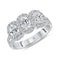 Rising Star Diamonds Rings 6.5 14K White Gold 3 Stone Diamond Ring