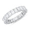 Rising Star Diamonds Rings 7 18K White Gold Emerald Cut Eternity Ring, 4.18ct