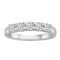 Vimco Rings 7 5 Stone Diamond Anniversary Band in 14K White Gold, .75ct tdw